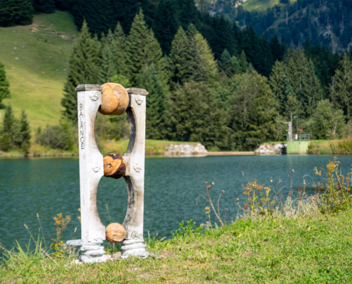 Cellonsee Rundweg mit Skulptur